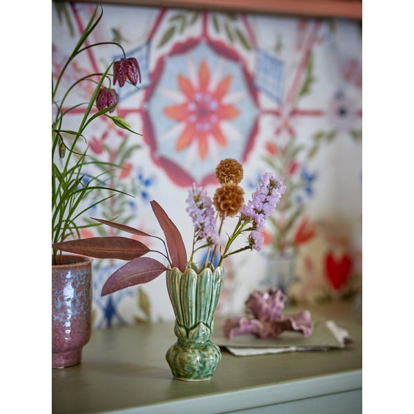 Vază verde din gresie (înălțime 12 cm) Cyrill – Bloomingville-image-1