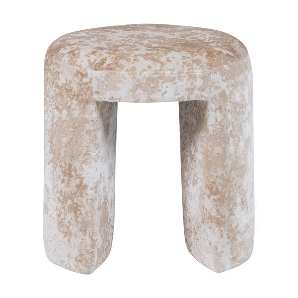 Scaun tip taburet bej tapițat Charlie – WOOOD