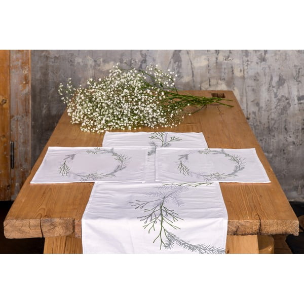 Napron de masă din bumbac 40x140 cm Christmas Twigs – Butter Kings-image-1