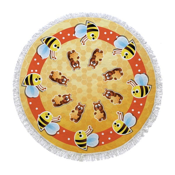 Prosop de baie rotund Honey Bee, ⌀ 105 cm