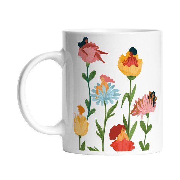 Cană din ceramică albă Butter Kings Flower Or Woman, 330 ml-image-2