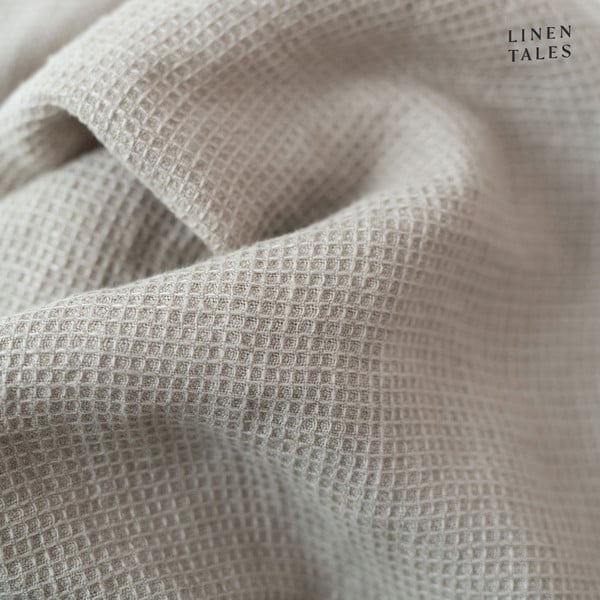 Prosop în culoare naturală din in gofrat 45x65 cm Natural Fine Waffle – Linen Tales-image-3