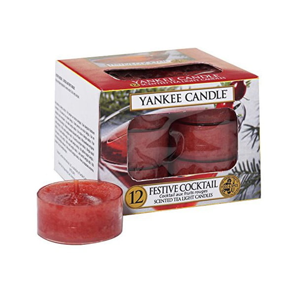 Set 12 lumânări parfumate Yankee Candle Festive Cocktail, timp de ardere 4 h