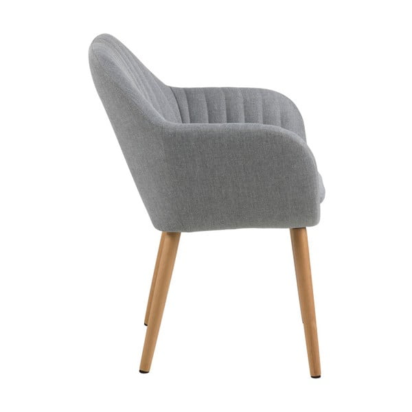 Scaun dining Actona Emilia, gri deschis-image-1