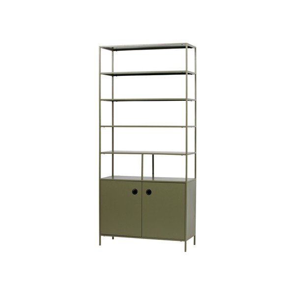 Bibliotecă din metal WOOOD Atlas, înălțime 200 cm, verde-image-3