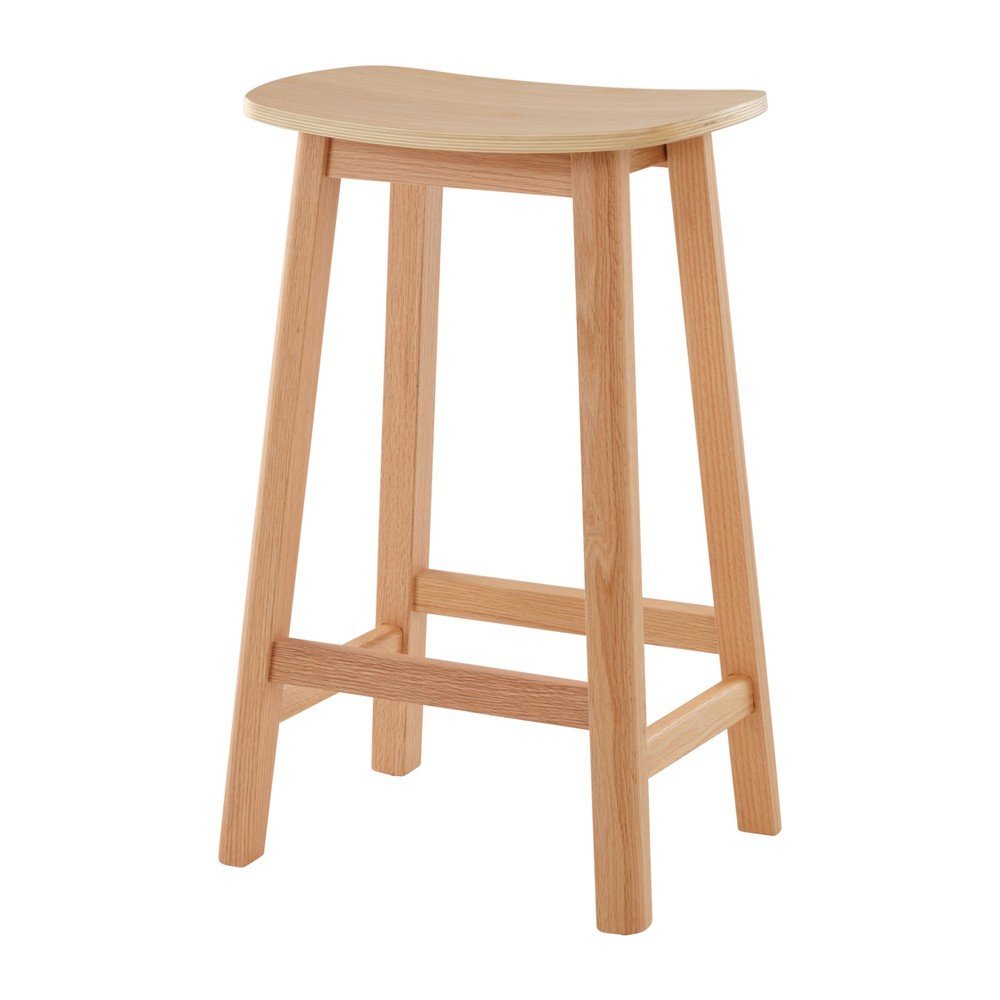 Scaun de bar în culoare naturală din lemn de stejar Selene – Jotex