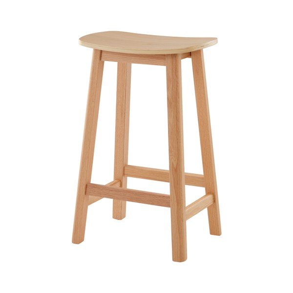 Scaun de bar în culoare naturală din lemn de stejar Selene – Jotex