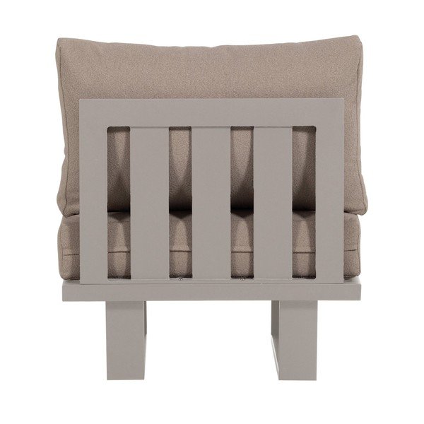 Fotoliu de grădină grej din metal/capitonat Bear – WOOOD-image-4