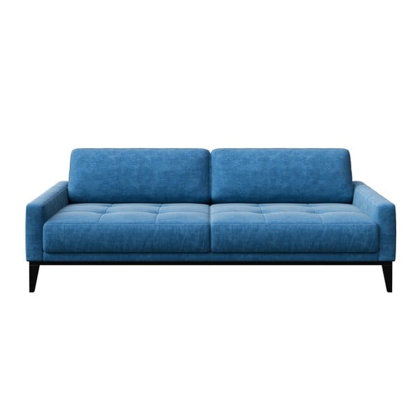 Canapea și picioare din lemn MESONICA Musso Tufted, albastru