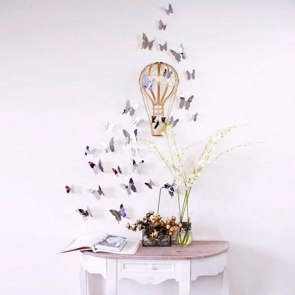 Set 12 autocolante cu efect 3D Ambiance Mirror Butterflies-image-1
