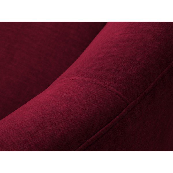Canapea asimetrică din catifea Mazzini Sofas Debbie, colț dreapta, roșu închis-image-1