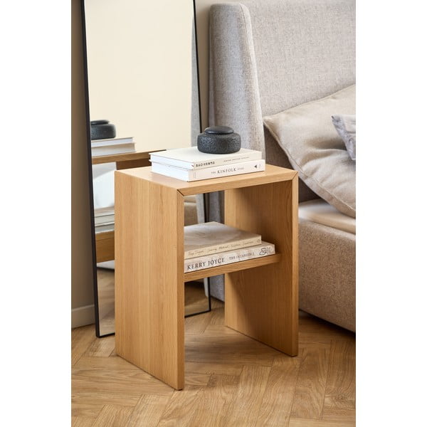 Noptieră în culoare naturală cu aspect de lemn de stejar Arlon – Actona-image-1