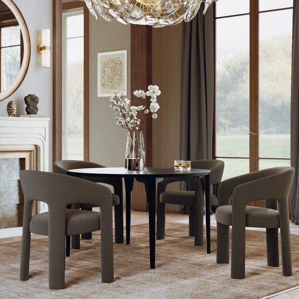 Scaun de living maro cu cotiere Splendor – DAN-FORM Denmark-image-1