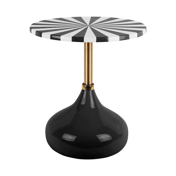 Măsuță auxiliară rotundă din metal ø 41 cm Candy Swirl – Leitmotiv