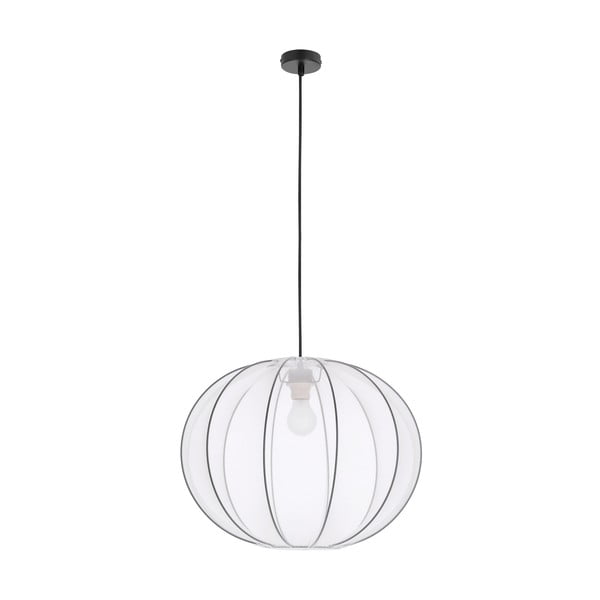 Lustră albă cu abajur textil ø 52 cm Mellow – Candellux Lighting