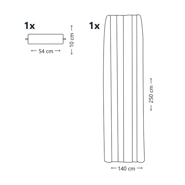 Draperie AmeliaHome Pleat, 140 x 250 cm, bej-image-2