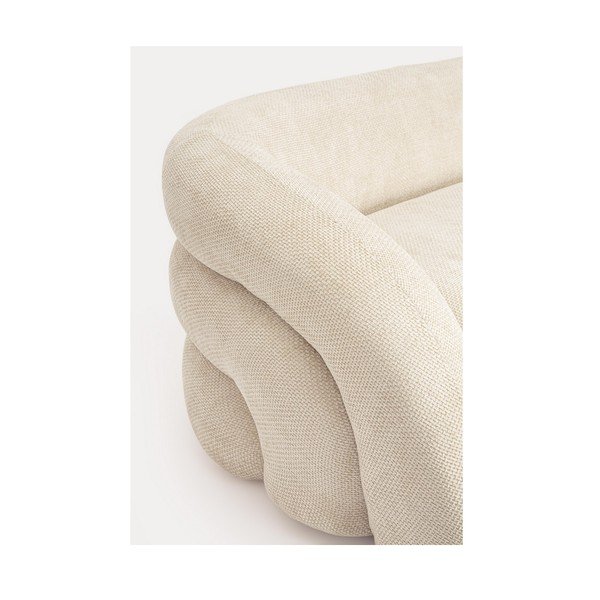 Canapea crem cu tapițerie din chenille 200 cm Clemence – Bizzotto-image-1