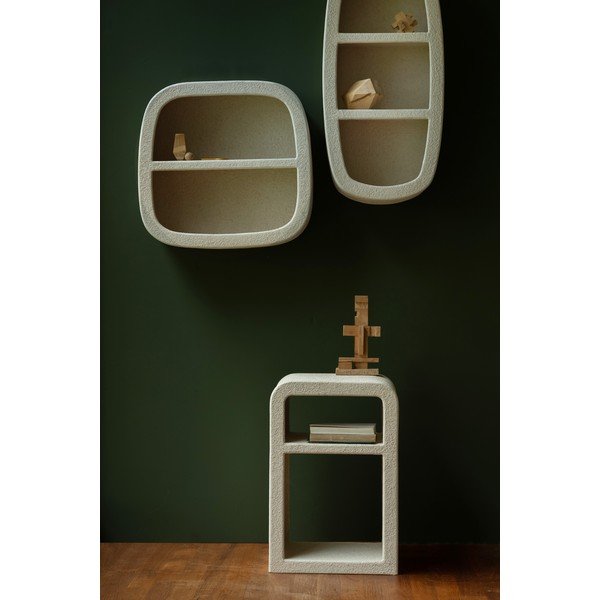 Noptieră bej cu rafturi Veda – Dutchbone-image-3