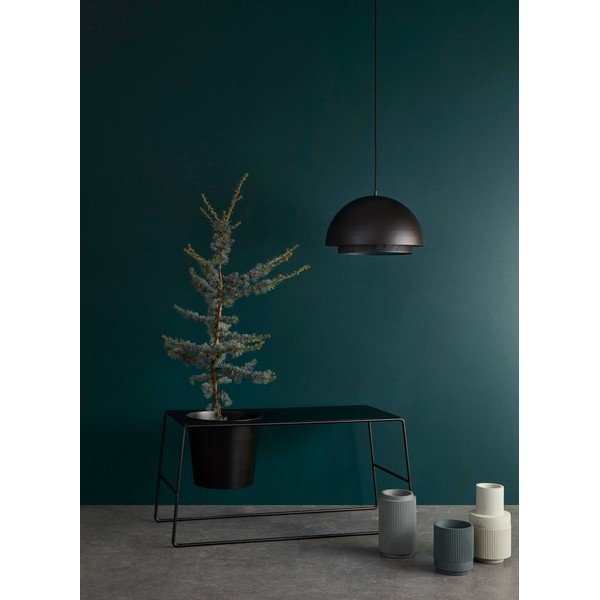 Masă de cafea metalică cu ghiveci incorporat Hübsch Metal, negru-image-1