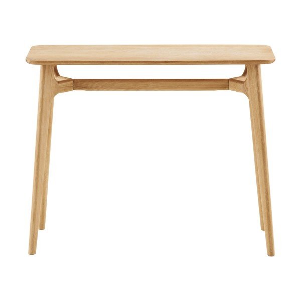 Masă consolă în culoare naturală deschisă cu aspect de lemn de stejar 35x100 cm Rennes – House Nordic-image-4