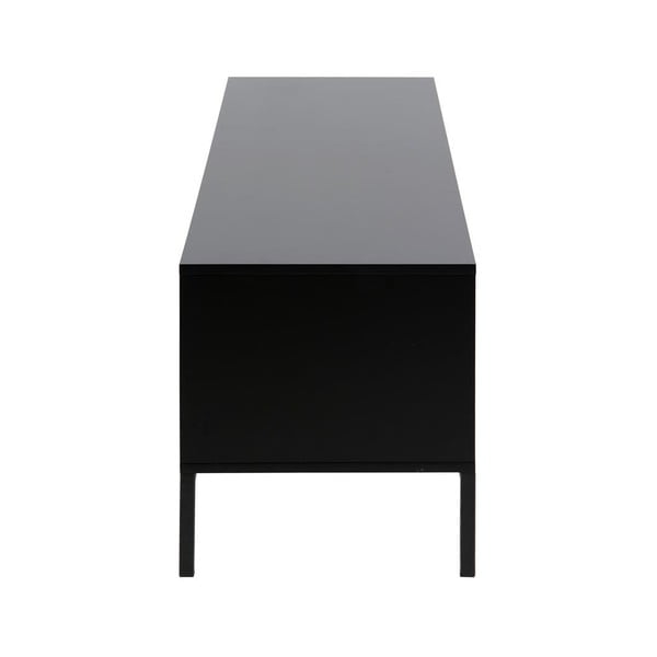 Comodă TV neagră/în culoare naturală cu aspect de lemn de stejar 140x45 cm Seaford – Actona-image-4