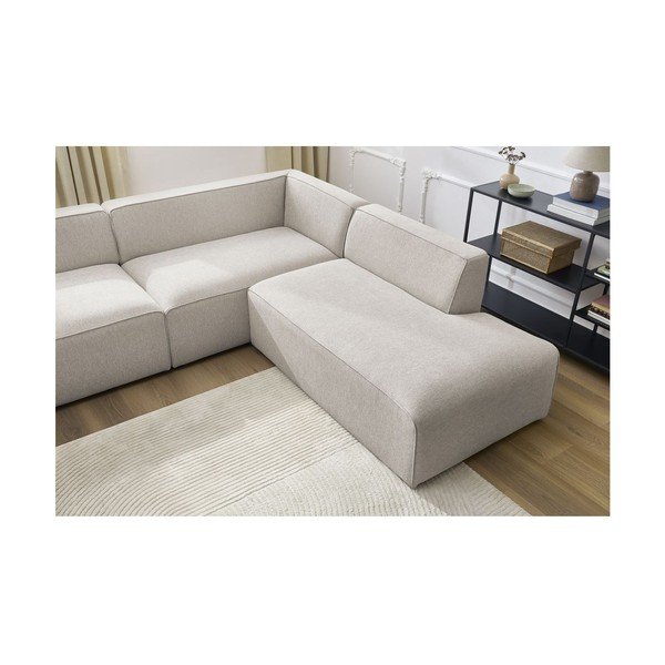 Colțar modular bej (cu colț pe partea dreaptă/în formă de "U") Megeve – Bobochic Paris-image-4