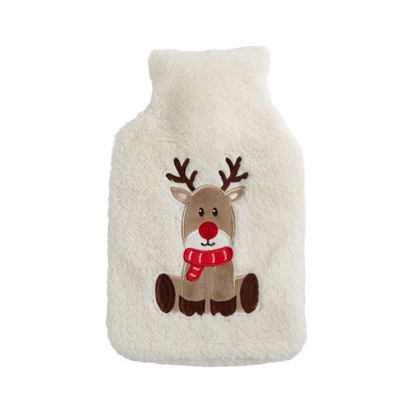 Termofor alb din micropluș/cocolino 1,2 l XMAS – Tiseco Home Studio