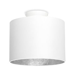 Plafonieră cu detaliu argintiu Sotto Luce MIKA S, ⌀ 25 cm, alb