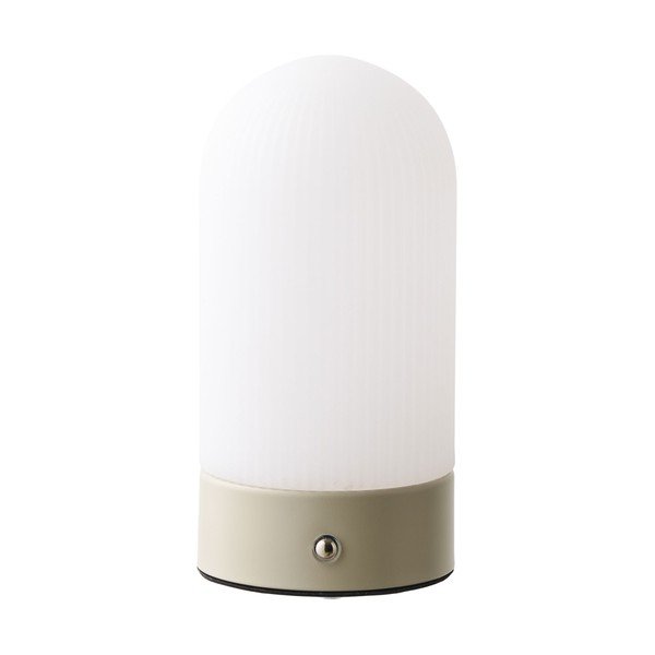 Veioză albă/taupe din metal cu abajur din plastic (înălțime 18 cm) Ashford – House Nordic