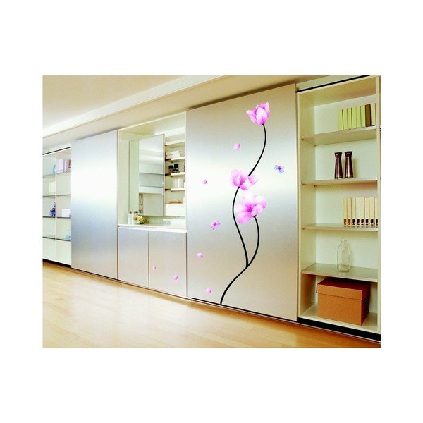 Set autocolante Ambiance Pink Flowers And Butterflies-image-2