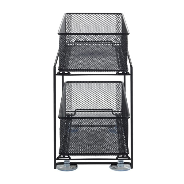 Suport cu 2 coșuri metalic negru cu ventuze Wenko -image-3