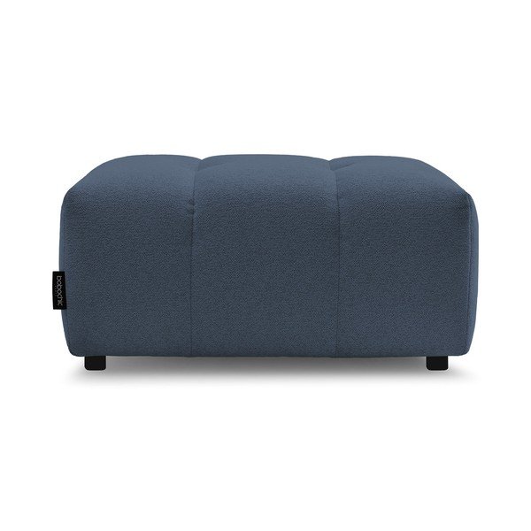 Taburet albastru cu tapițerie din chenille Roxelane – Bobochic Paris