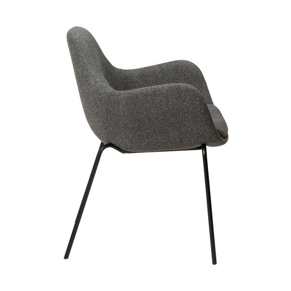 Fotoliu gri cu tapițerie din țesătură bouclé Zimmer – DAN-FORM Denmark-image-3