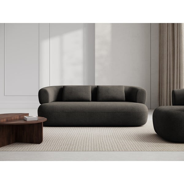 Canapea maro cu tapițerie din țesătură bouclé 178 cm Jenny – Micadoni Home-image-1