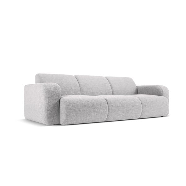 Canapea gri deschis cu tapițerie din stofă bouclé 235 cm Molino – Micadoni Home-image-2