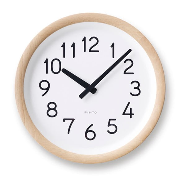 Ceas de perete Lemnos Clock Day To Day, ⌀ 29,8 cm, ramă maro 