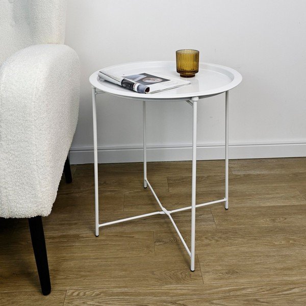 Măsuță auxiliară rotundă din metal ø 47 cm Hilmar – Yes Everyday-image-1