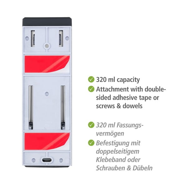 Dozator de săpun lichid de montat pe perete din plastic 0.32 l Istres – Wenko-image-4