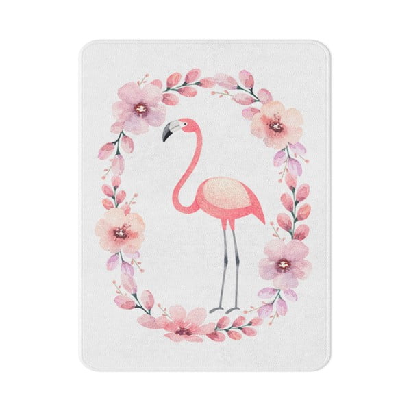 Covor pentru copii OYO Kids Flower Ring Flamingo, 100 x 140 cm