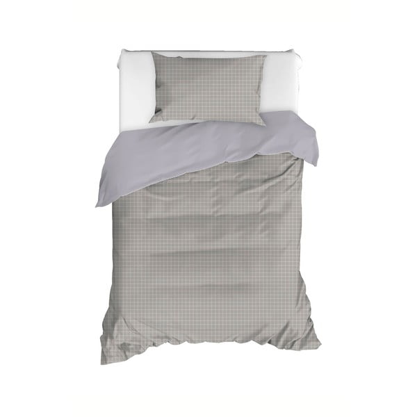 Lenjerie de pat extinsă  gri din bumbac pentru pat de o persoană160x220 cm Monte - Mijolnir