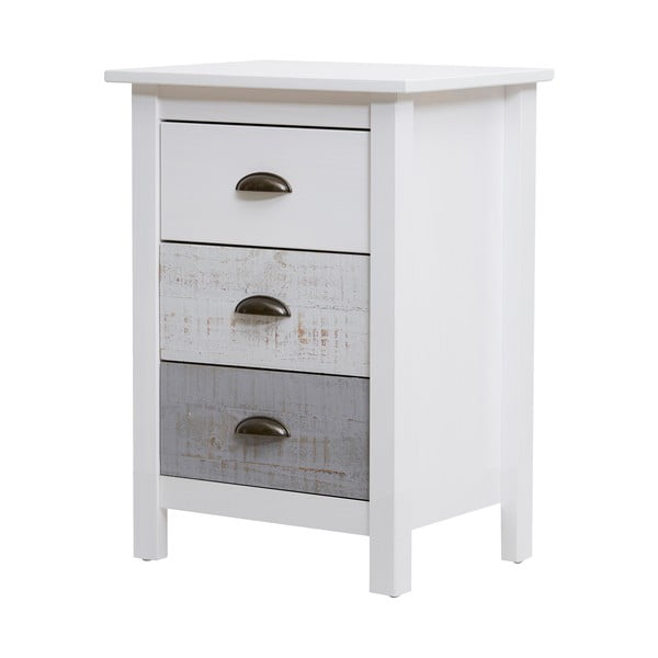 Noptieră Marckeric Romantica, alb - gri-image-3