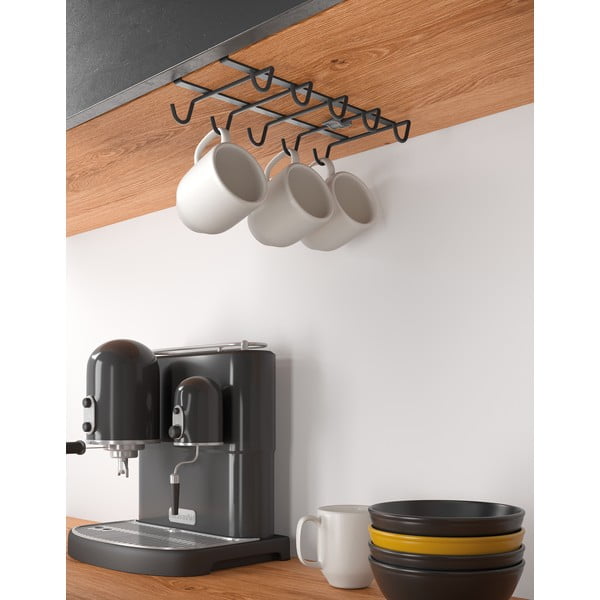 Suport suspendat pentru căni Metaltex My Mug Lava, negru-image-1
