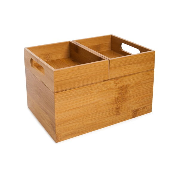 Cutie de depozitare din bambus - Bambum