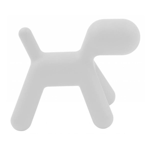 Scaun în formă de câine pentru copii Magis Puppy, înălțime 45 cm, alb
