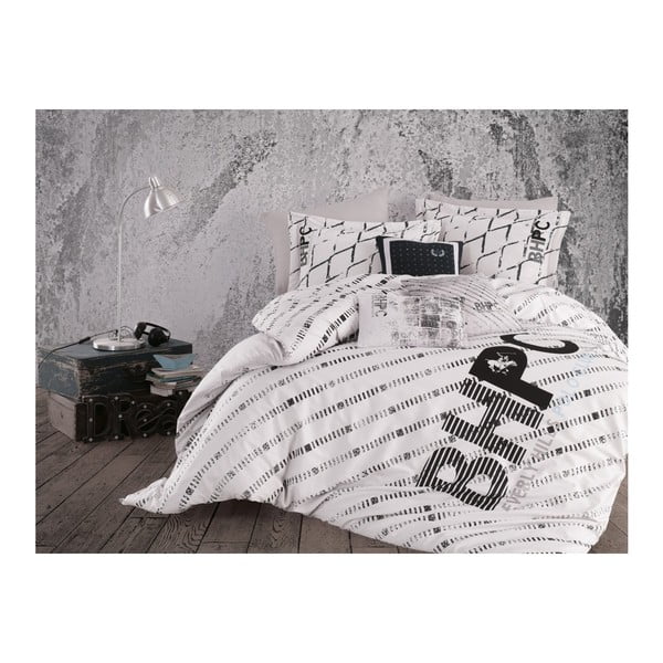 Lenjerie de pat cu cearșaf BHPC Megan, 200 x 220 cm