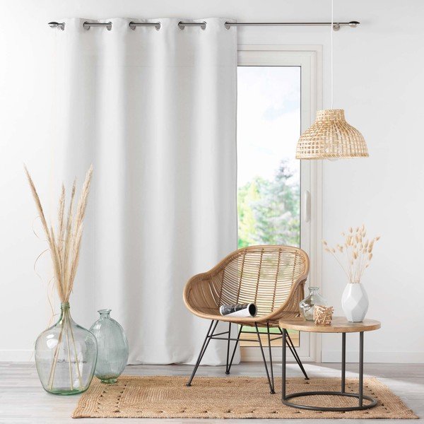 Draperie albă din microfibră 140x280 cm Absolu – douceur d'intérieur-image-3