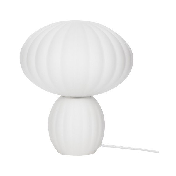 Veioză albă din sticlă (înălțime 28 cm) Kumu – Hübsch