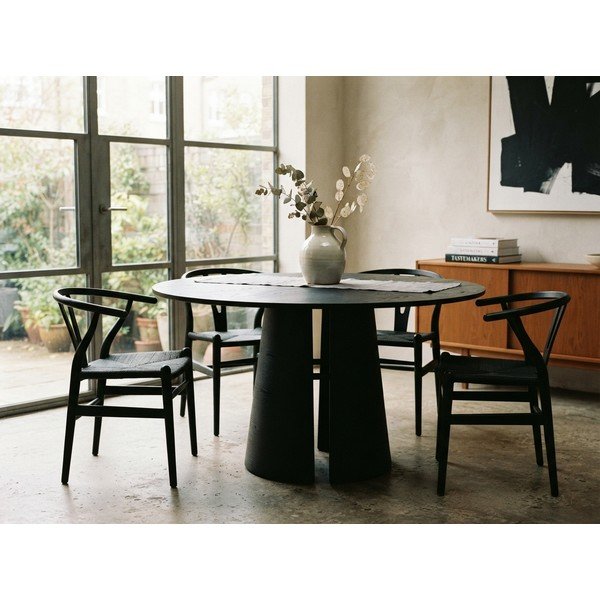Masă de dining rotundă cu aspect de lemn de frasin ø 157 cm Cep – Teulat-image-1