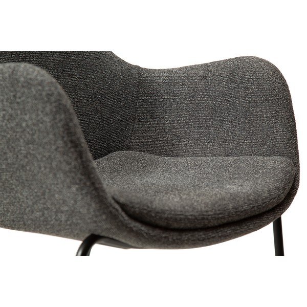Fotoliu gri cu tapițerie din țesătură bouclé Zimmer – DAN-FORM Denmark-image-1