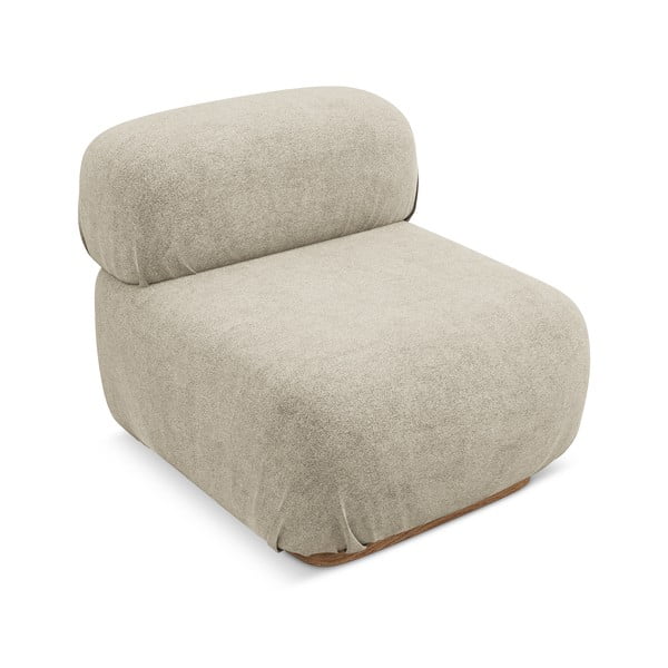 Modul pentru canapea modulară bej cu tapițerie din țesătură bouclé Ailani – Makamii-image-1